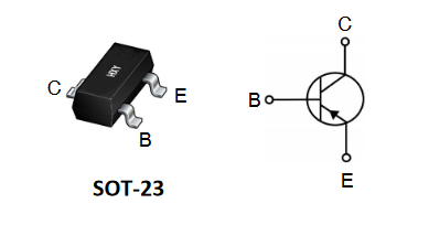 2SA1015 HXY биполярный транзистор PNP, -50 В, -0.15 А, SOT-23 фото 2