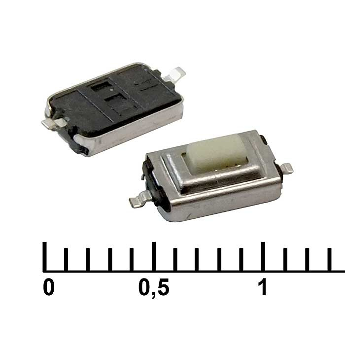 Тактовая кнопка RUICHI IT-1181A, 8x3.7x2.6 мм, OFF-(ON), 50 мА, 12 В, 100 мОм фото 1