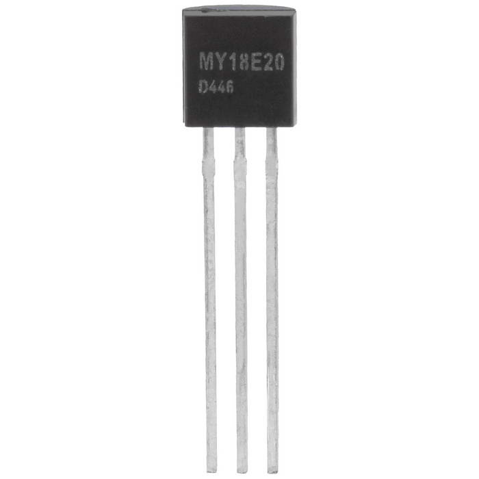 MY18E20 (DS18B20+), датчик температуры цифровой Mysentech, -55…+125 °С, точность ±0.5°C, 1-Wire, корпус TO-92 фото 1