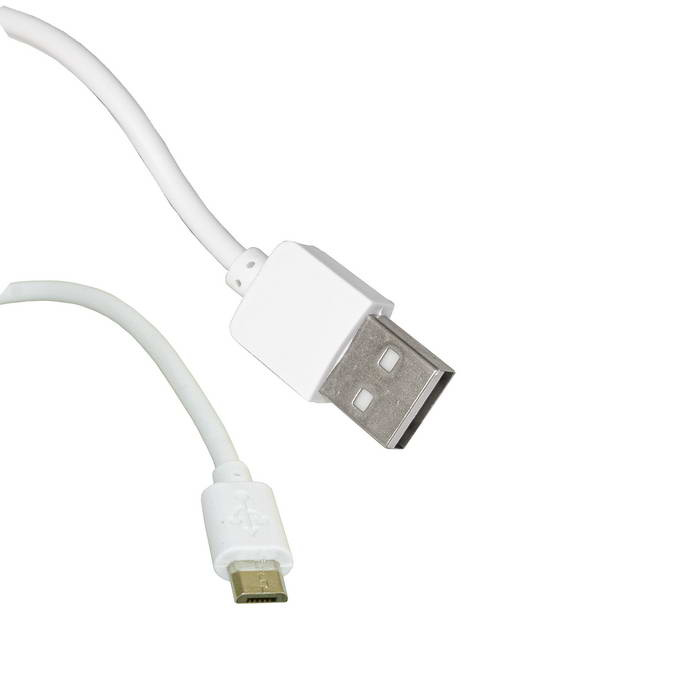 Компьютерный шнур RUICHI USB2.0 A(m)-micro USB B(m), 1 м, белый фото 1