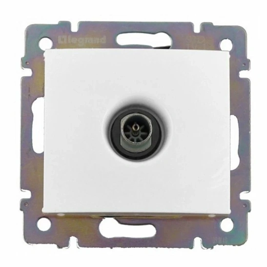 Розетка 774429  ТВ (звезда) 1,5 дБ бел с/у (без рамки) Legrand Valena фото 1