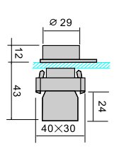 Кнопочный переключатель on-off RUICHI LXA2 (3SA5)-BA42, ON-(OFF) фото 2