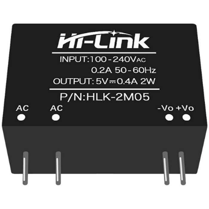 Блок питания на печатную плату Hi-Link HLK-2M05, 85-264 В (АС) 0.4 А, 5 В, корпус из поликарбоната фото 1