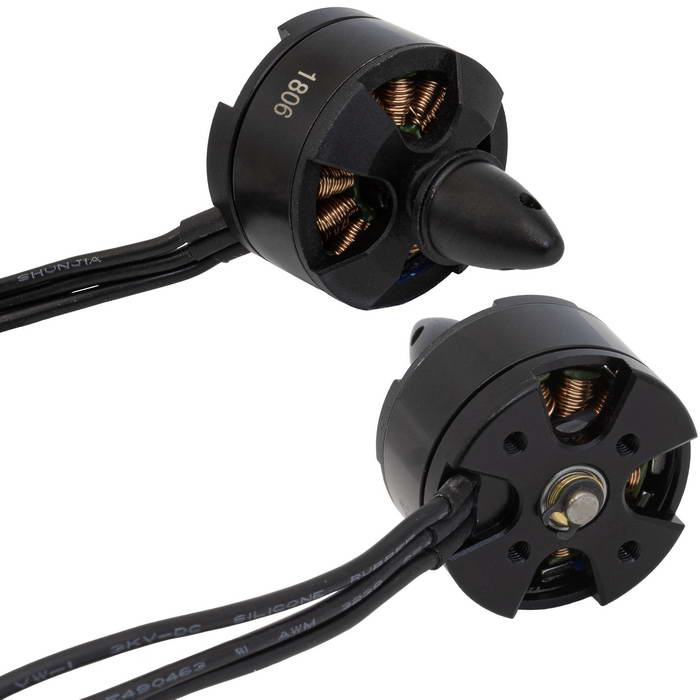 Электродвигатель бесщеточный RUICHI 1806 2280-RH, 2280 kV, диаметр вала с резьбой M5,  аккумулятор LiPo 1-3S, левое  направление резьбы, цвет черный фото 1