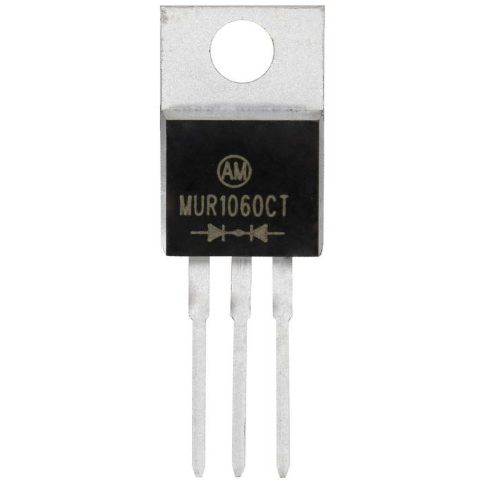 MUR1060CT AM ультрабыстрый диод 600 В, 10 А, 50 нс, TO-220 фото 1