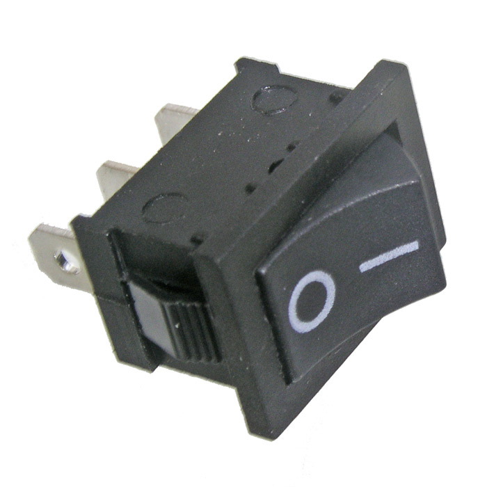 Клавишный переключатель RUICHI MRS-102(A), ON-ON, чёрный фото 1