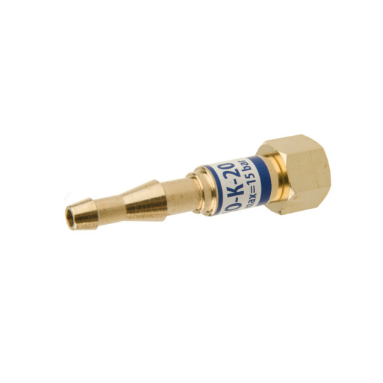 Клапан обратный КО-К-20 на вход/вых для резака М16*1,5LH/6,3/9,0 мм кислород фото 1
