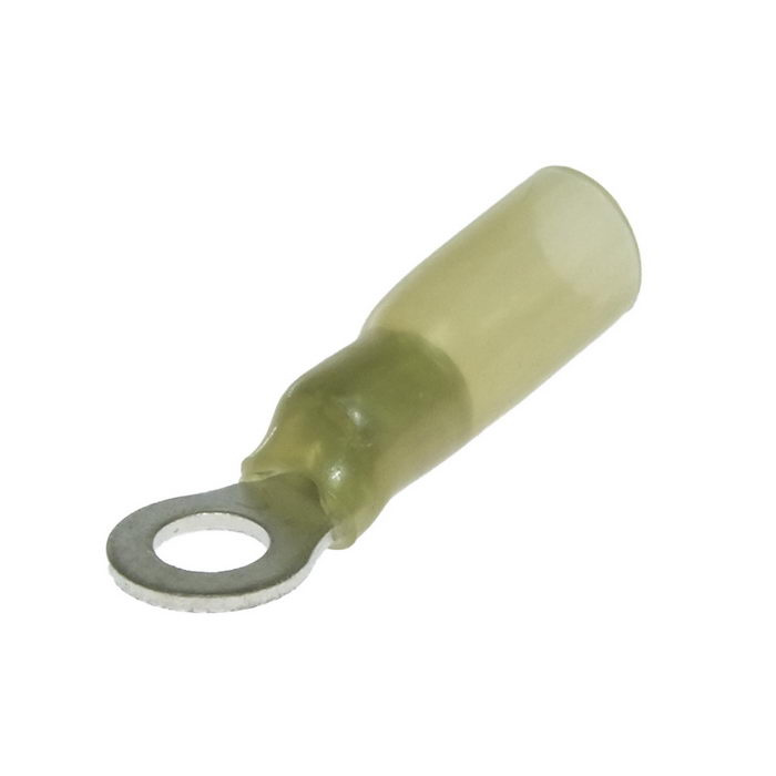 Наконечник кольцевой изолированный RUICHI RV5.5-5 HST, 19 А, 12-10 AWG, желтый, латунь луженая фото 1