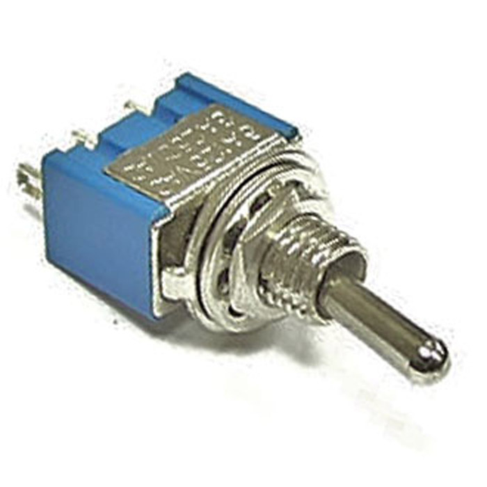 Микротумблер RUICHI STM-102, ON-ON, SPDT, 6 А, 250 В, 20 мОм, установочное отверстие 6 мм, 3 контакта фото 1