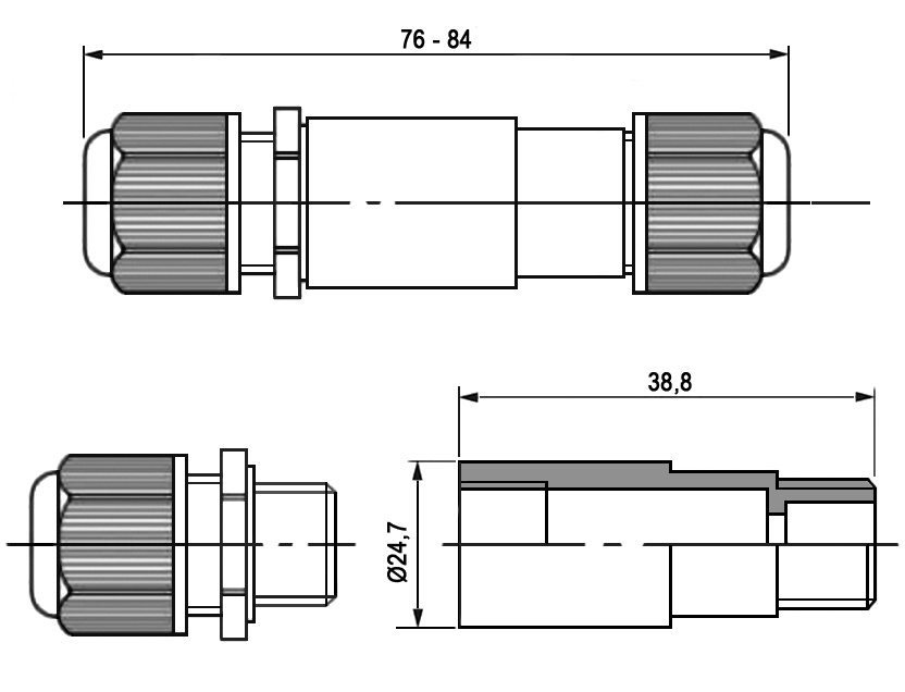 Разъём герметичный SZC-3-M20 (d=4-7 мм) IP68 250V/10A, 3-х полюсный винтовой фото 2