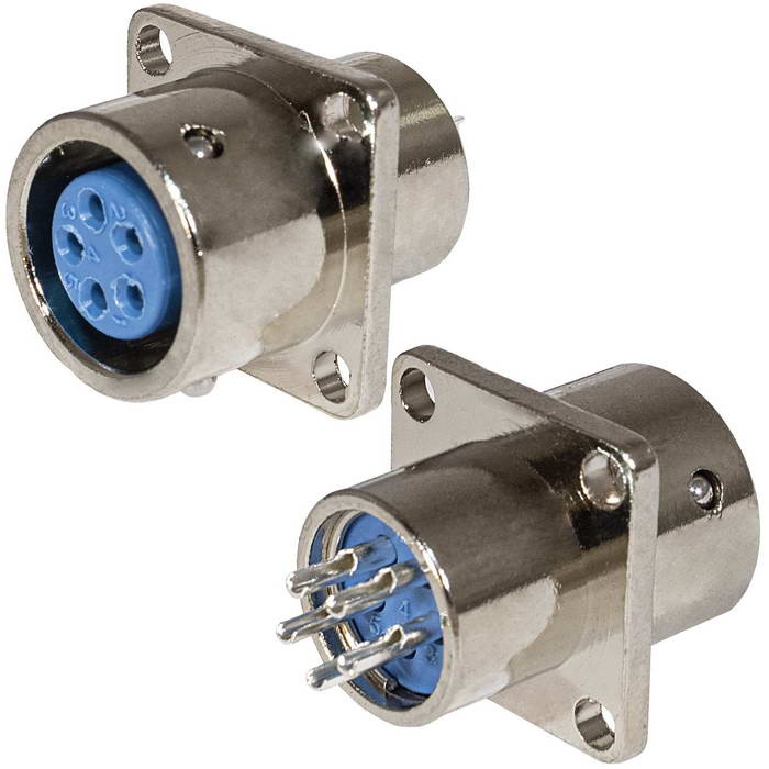 Разъём быстроразъёмный RUICHI XS12-5 (Zn) panel jack, 5-ти контактый фото 1