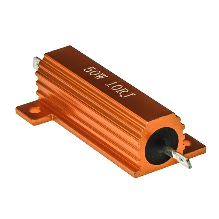 Мощный постоянный резистор RUICHI RX24 50W 5% 10R, алюминиевый корпус фото 1