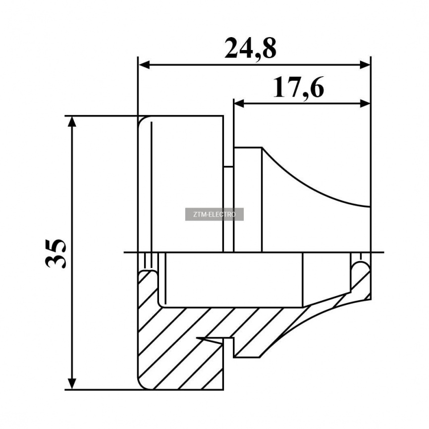 Кабельный ввод ZTM-ELECTRO ZRS PG21G, EPDM фото 2