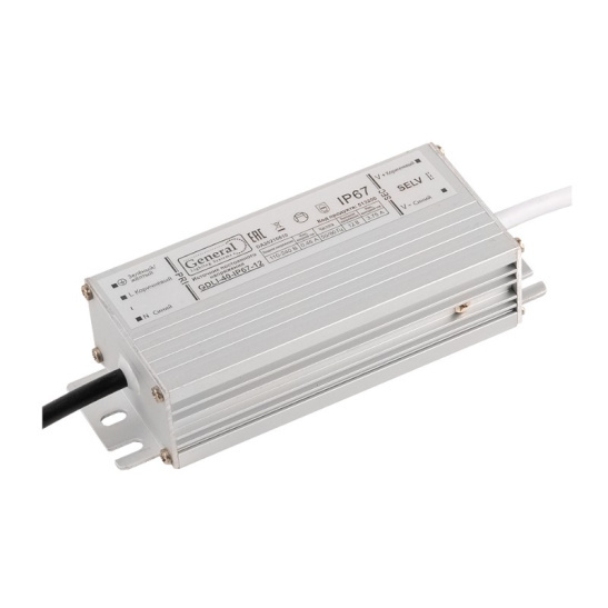 Драйвер General LED (513200) GDLI-40 40 Вт 12 В для светодиодной ленты IP67 фото 1
