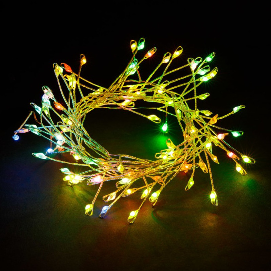 Гирлянда светодиодная TDM "Самоцветы" USB, RGB (SQ0361-0199) 100 LED, 2 м, мультиколор, IP20 фото 1