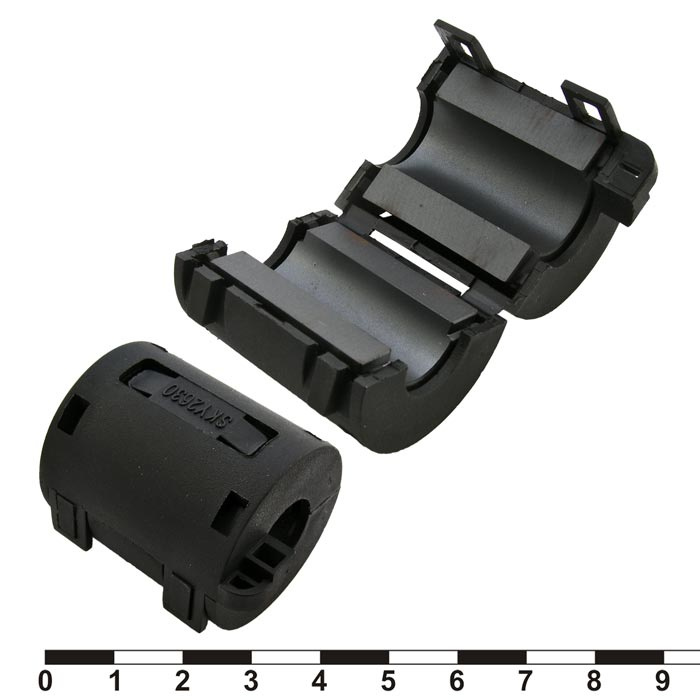 Фильтр ферритовый на провод RUICHI ZCAT3035-1330-BK, чёрный, в корпусе фото 1