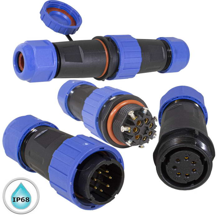 Разъём герметичный RUICHI SP20-7P IP68, 7 контактов фото 1