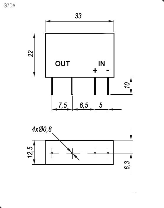 Твердотельное реле RUICHI G7DA-48 (Z)D3 8A/440V (3-32V), 500 МОм фото 2