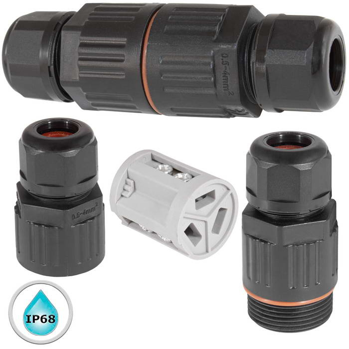 Разъём герметичный RUICHI SP28S-3P, 3 контакта, IP68 фото 1