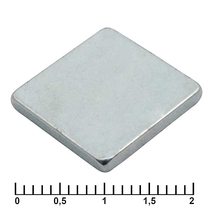 Магнит RUICHI B 15x15x2 мм, класс N35, квадратный фото 1