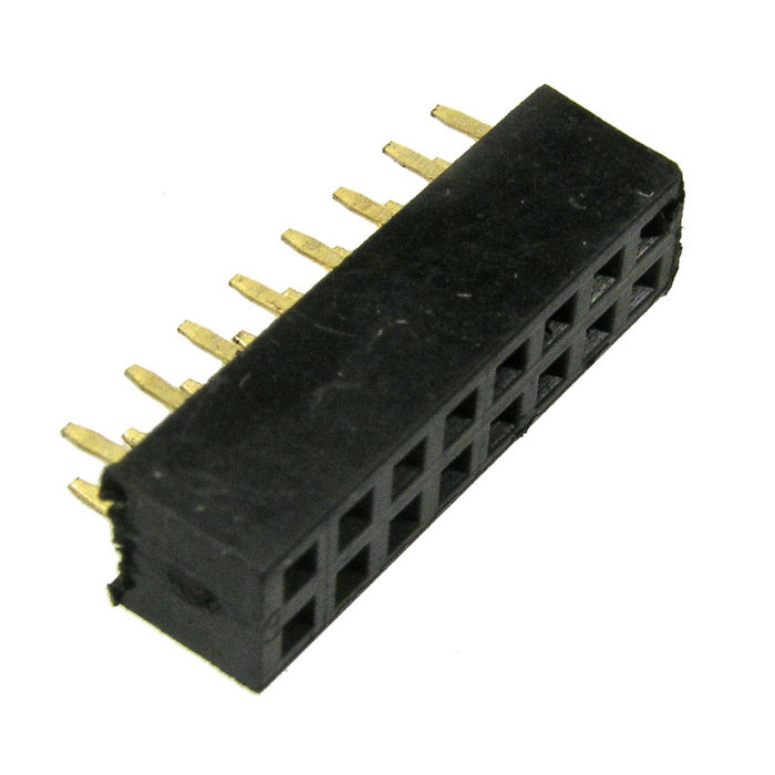 Гнездо для плат 2.00 мм RUICHI PBD2-16 (PBD2-2x8) 2.00 мм, 16 контактов фото 1