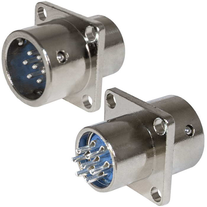 Разъём быстроразъёмный RUICHI XS12-7 (Zn) panel plug, 7-ми контактый фото 1