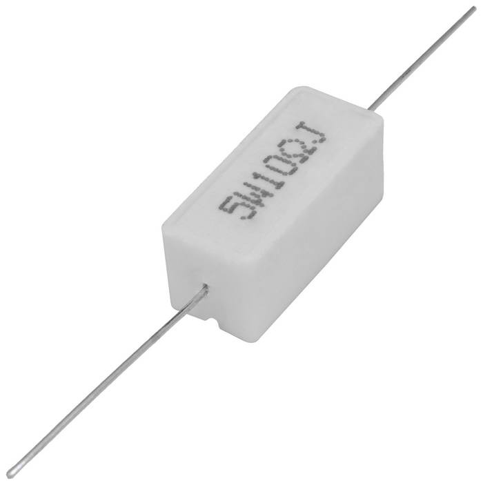 Мощный постоянный резистор RUICHI RX27-1 10 Ом 5W 5% / SQP5, керамо-цементный корпус фото 1