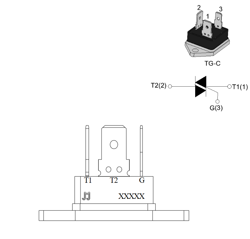 JST55T-1200BW JieJie Microelectronics симистор (триак), 1200 В, 55 А, TG-C фото 2