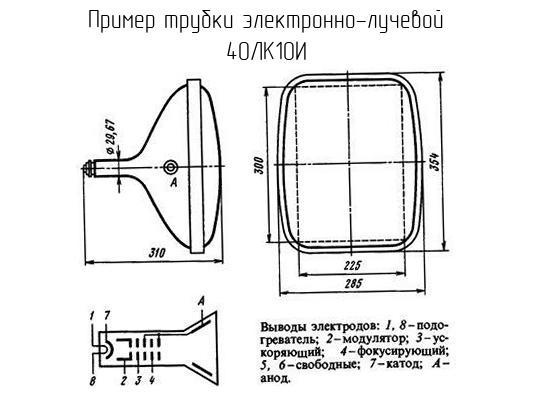 Электронно-лучевые трубки 40ЛК10И фото 2