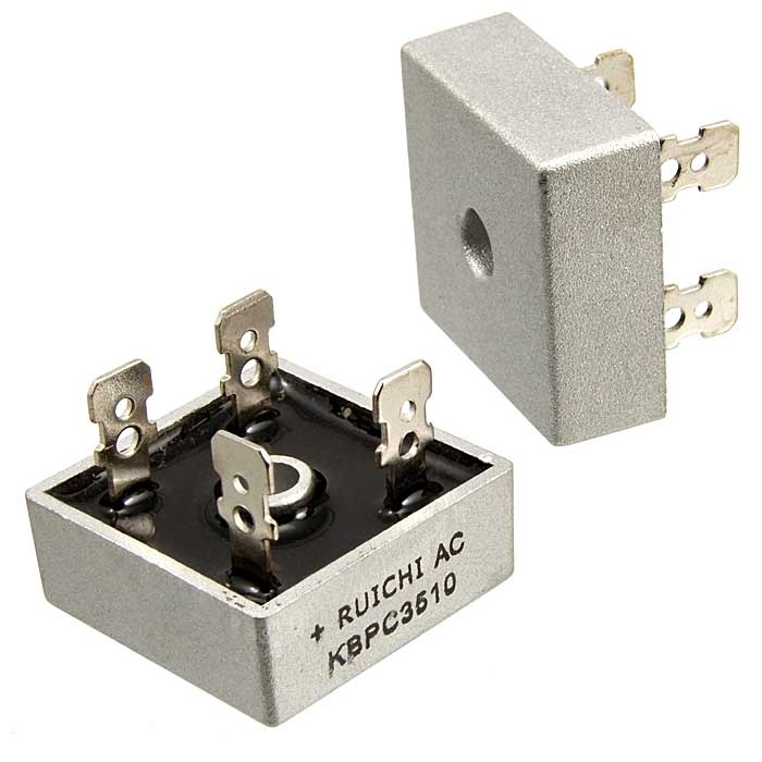 Диодный мост RUICHI KBPC3510, 35 A, 1000 В фото 1