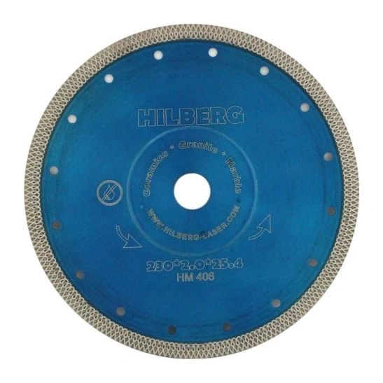 Диск алмазный ультратонкий х-тип " TURBO" 230х25,4мм, HILBERG Trio-Diamond (Трио-Диамант) арт.HM406 фото 3