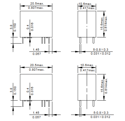 Электромагнитные реле JZC-33F-C-Z-5-DC24V-0.45 FORWARD фото 2