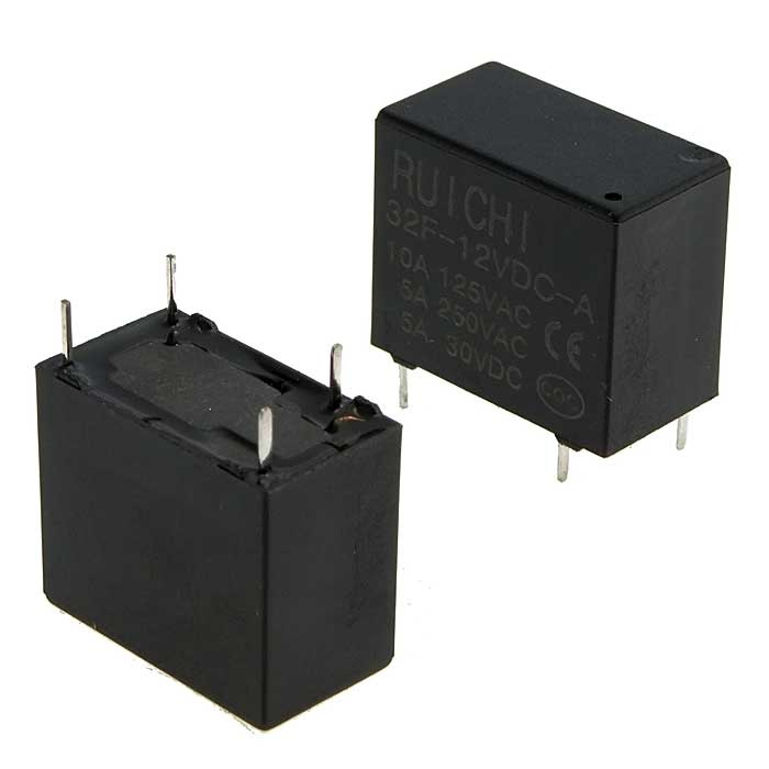 Электромагнитное реле RUICHI 32F (N/O) 12VDC 5A, SPST фото 1
