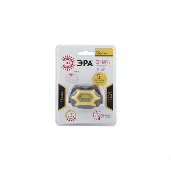 Фонарь ЭРА GB-701 COB LED налобный фото 1