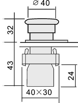 Кнопочный переключатель RUICHI LXA2 (3SA5)-BC42, ON-(OFF) фото 2
