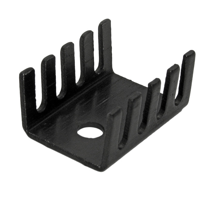 Радиатор охлаждения воздушный U-типа RUICHI 718, алюминиевый с чернением фото 1