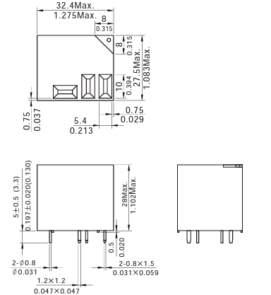 Электромагнитные реле NT90T-N-C-S-DC12V-S-B-0.9 фото 2