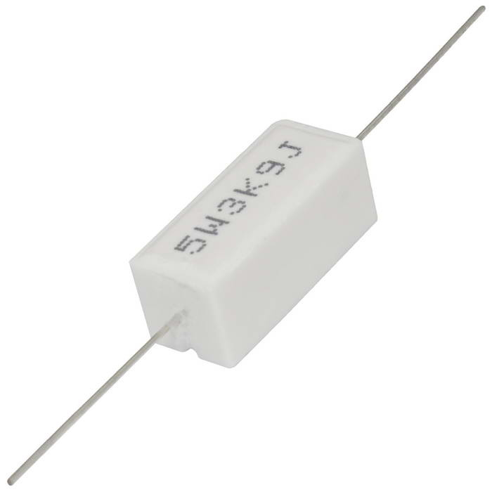 Мощный постоянный резистор XIN HUA RX27-1 3.9 кОм 5W 5% / SQP5, керамо-цементный  корпус фото 1