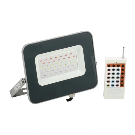 Прожектор IEK СДО 07-30RGB 30W серый светодиодный IP65 фото 1