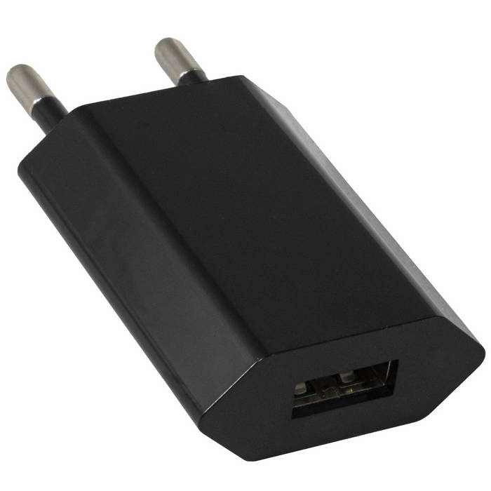 Сетевое зарядное устройство USB RUICHI 639, 1 А, 5 В, 240 Вт, 50 Гц, ABS-пластик, цвет черный фото 1