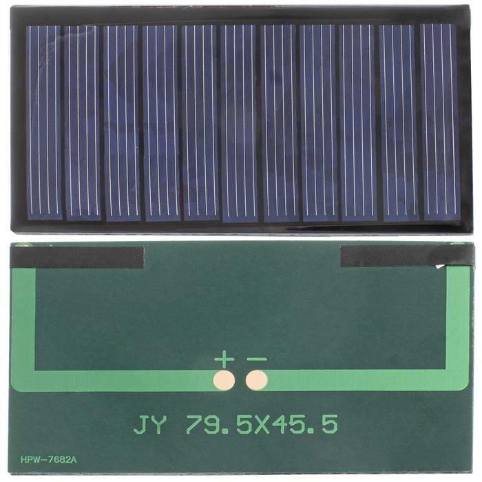 Фотоэлектрический модуль для солнечной панели RUICHI SP20, 80х40 мм, 0.07 А, 5.5 В, 0.4 Вт, выводы - под пайку фото 1