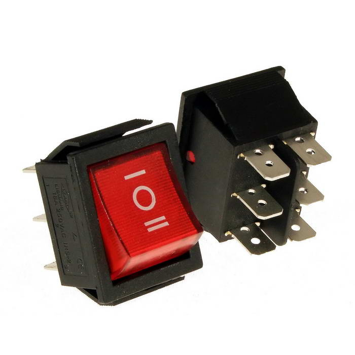 Клавишный переключатель RUICHI IRS-203-1C, ON-OFF-ON фото 1