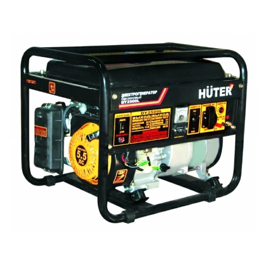 Генератор Huter DY2500L, 2,2 кВт, 220 В, бензин, 15 л фото 1