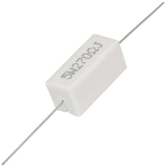 Мощный постоянный резистор RUICHI RX27-1 270 Ом 5W 5% / SQP5, керамо-цементный   корпус фото 1