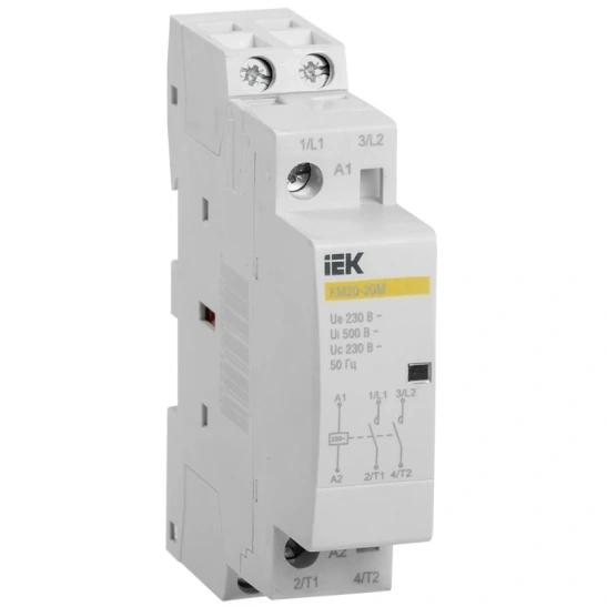 Контактор модульный КМ20-20М AC IEK (MKK11-20-20) фото 1