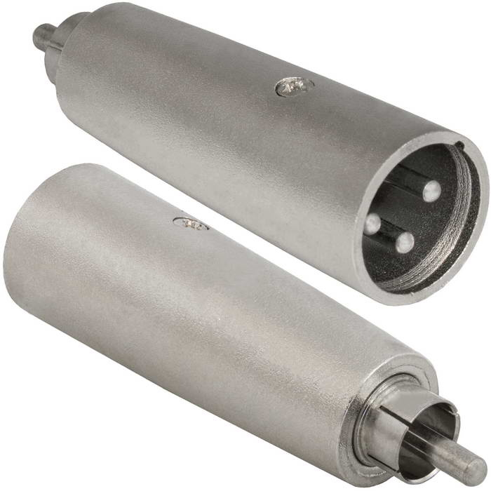 Переходник микрофонный RUICHI JD-491 XLR 3pin штекер (папа)-RCA штекер (папа), 48 В, -20...+50°C, цвет серый металлик фото 1