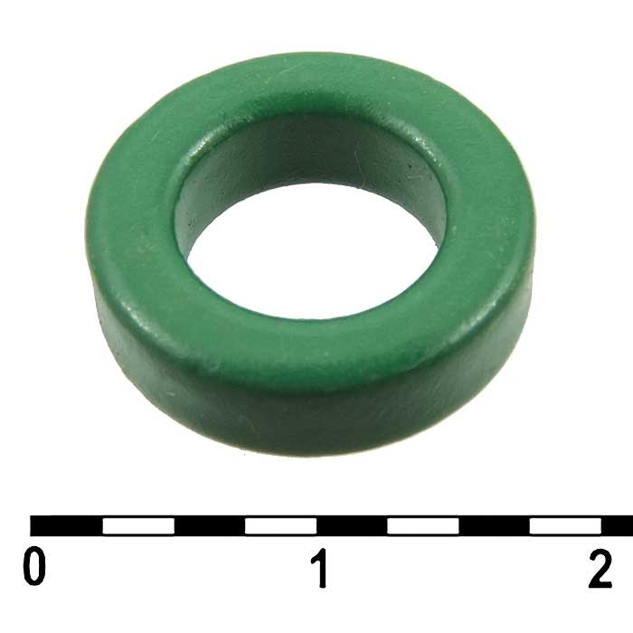 Ферритовый сердечник кольцевой RUICHI R16/10х4.5 мм, PC40, окрашенный фото 1