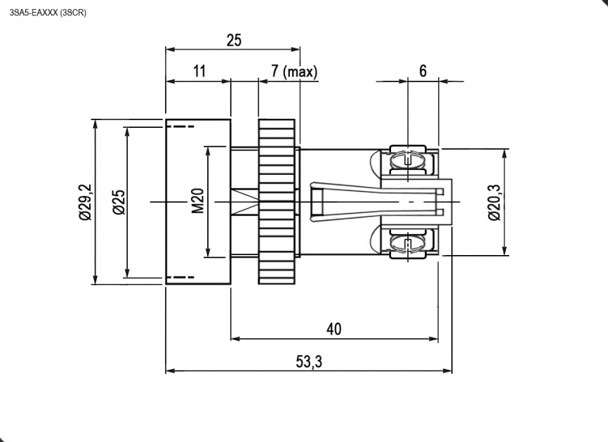 Кнопочный переключатель RUICHI LXA2 (3SA5)-EA135, N/O-N/C фото 2
