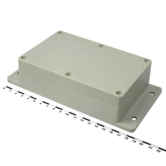 Корпус для РЭА пластиковый пылевлагонепроницаемый с фланцами RUICHI 11-21, 191х100х45 мм, для настенного монтажа фото 1