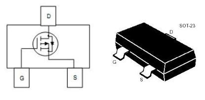 FDN360P KUU полевой транзистор (MOSFET), P-канал, -30 В, -2 А, 80 мОм, SOT-23 фото 2